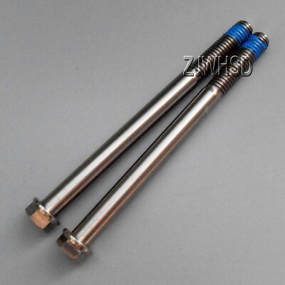 Blue ThreadLocker 2pcs M8 x 100 Titanium Ti Screw Bolt Hexagon Hex Head Flange
