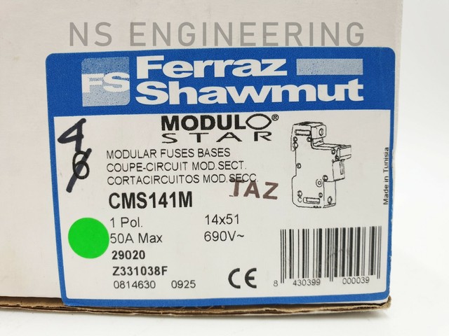  BRAND NEW FERRAZ SHAWMUT CMS141M FUSE BASE 50A 1P MODULAR 690V EBay