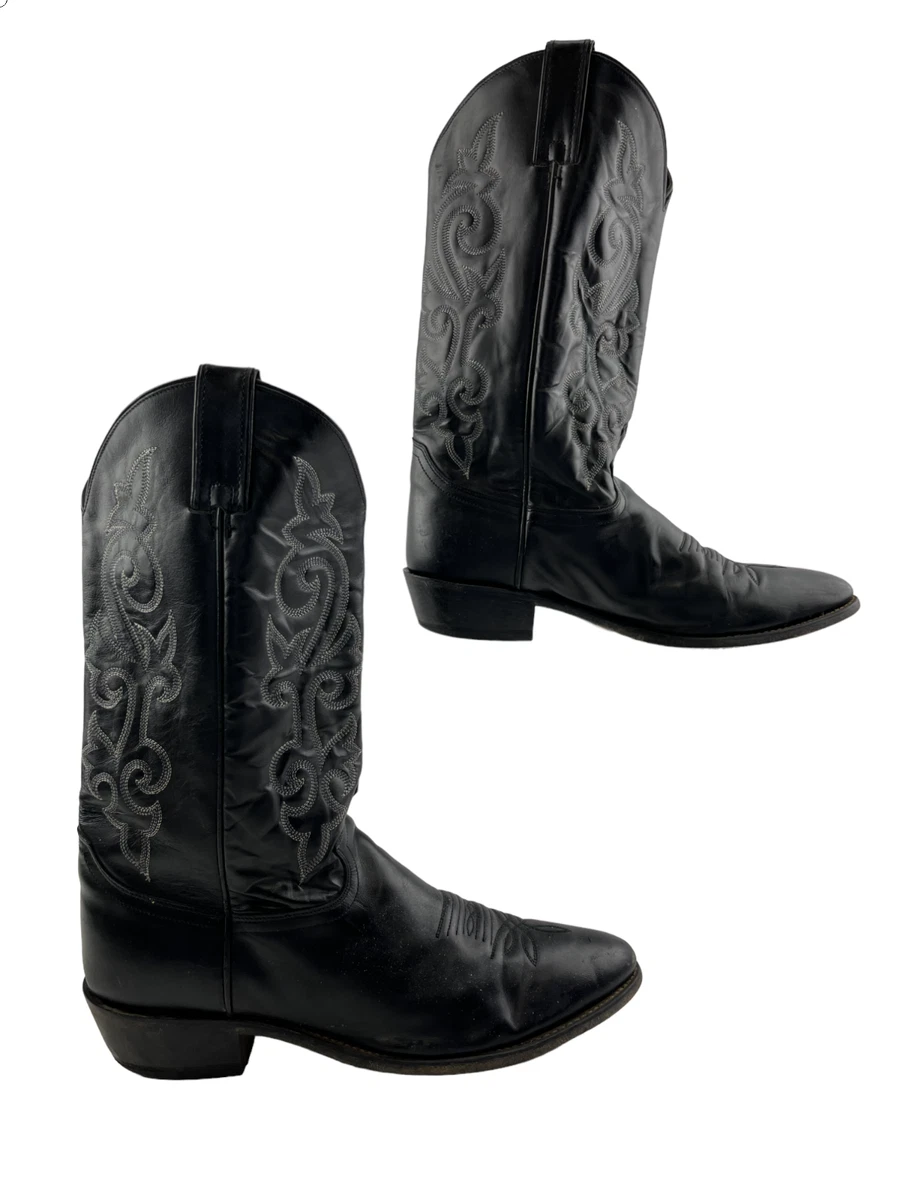 Men's justin black cowboy boots sale