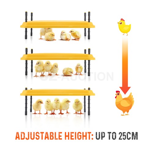 Chick Brooder Heating Plate Warmer Chicken Coop Brooding Heater Poultry Duckling - Picture 20 of 61