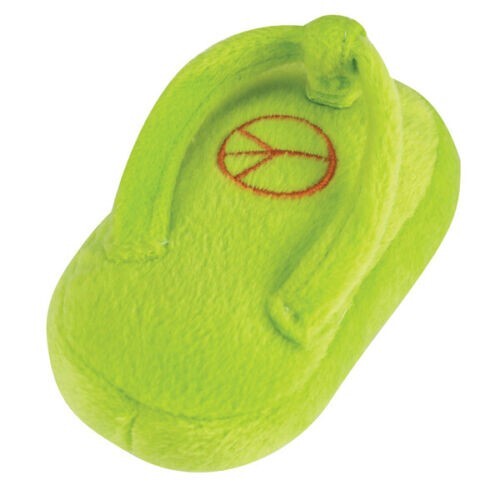 Zanies Flippies SQUEAKY 4.5´Flip Flop Sandal Dog Toys in LIME GREEN eBay