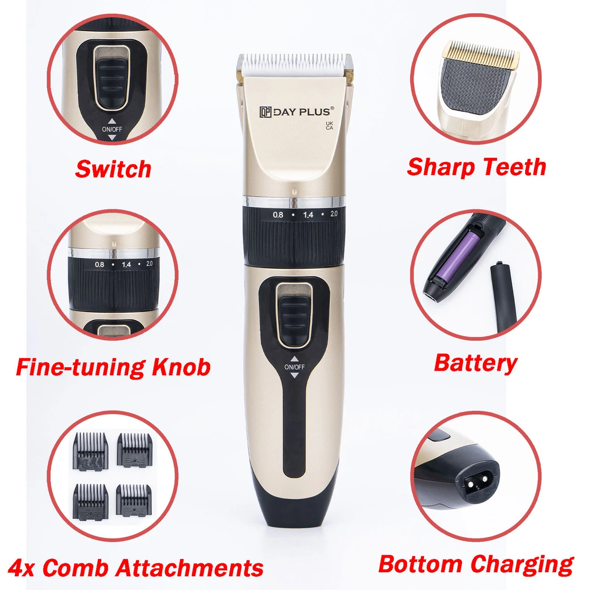 Professional rechargeable top pet trimmer