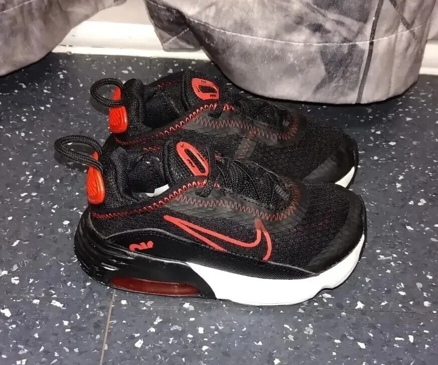 Nike Air Max 270 Black Red Sneakers Trainers Unisex Size 6.5 Active Walking Park image 6