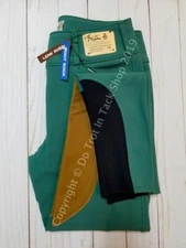 Tailored Sportsman Ladies Sock Bottom Breeches - Front Zip Low Rise - Ocean/Tan