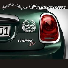 1 STEMMA ADESIVO IN VINILE ADESIVO MINI COOPER SPORT RACING TUNING 