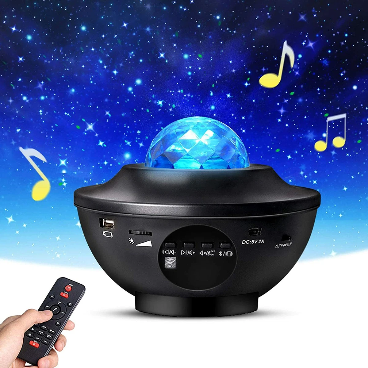 5V USB Bluetooth Music Starry Sky Night Light Nebula Cloud Galaxy Projector  Lamp