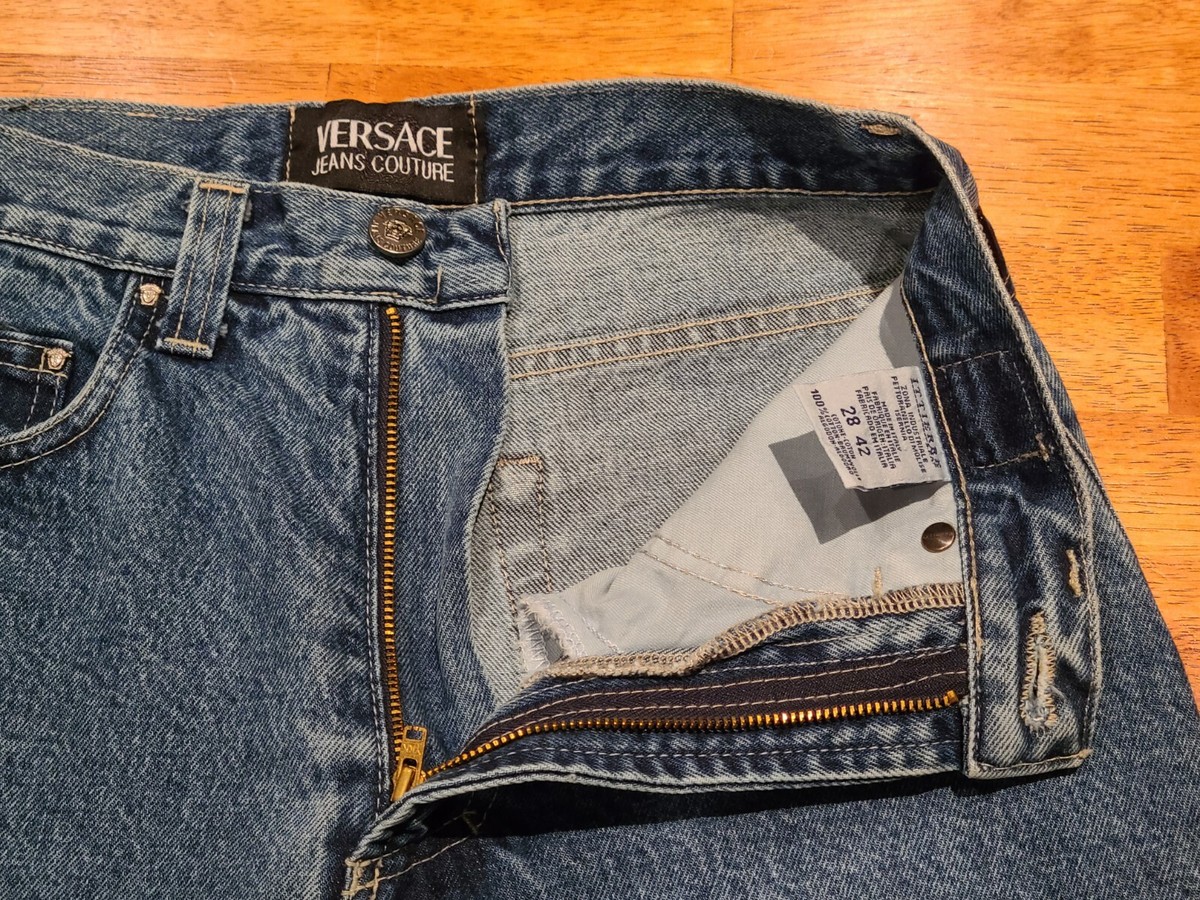 Vintage 90's Versace Couture Jeans Blue Jeans Made in Italy