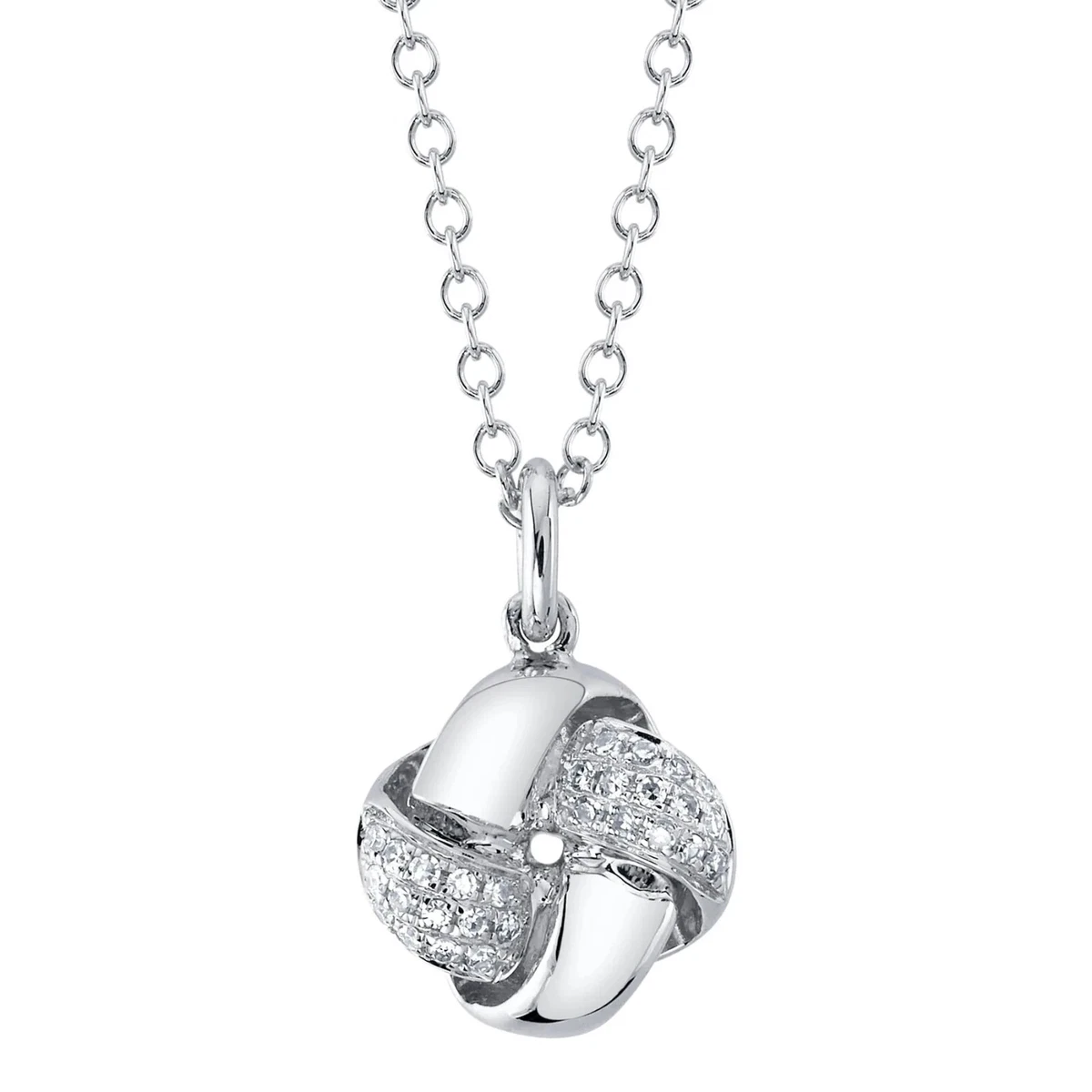 Love knot diamond clearance necklace