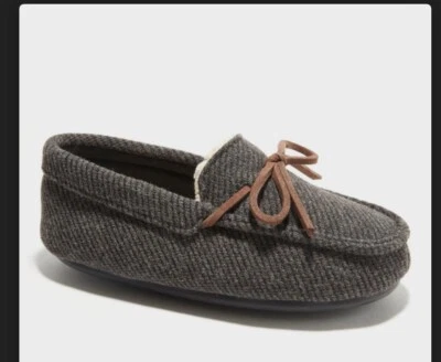 DEARFOAMS Kids Unisex Memory Cushion Sherpa Lined Slippers By Dearfoam Dluxe size 2/3 NEW