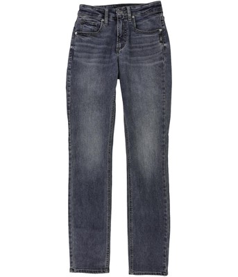 Silver Jeans Womens Medium Wash Straight Leg Jeans, Blue, 25