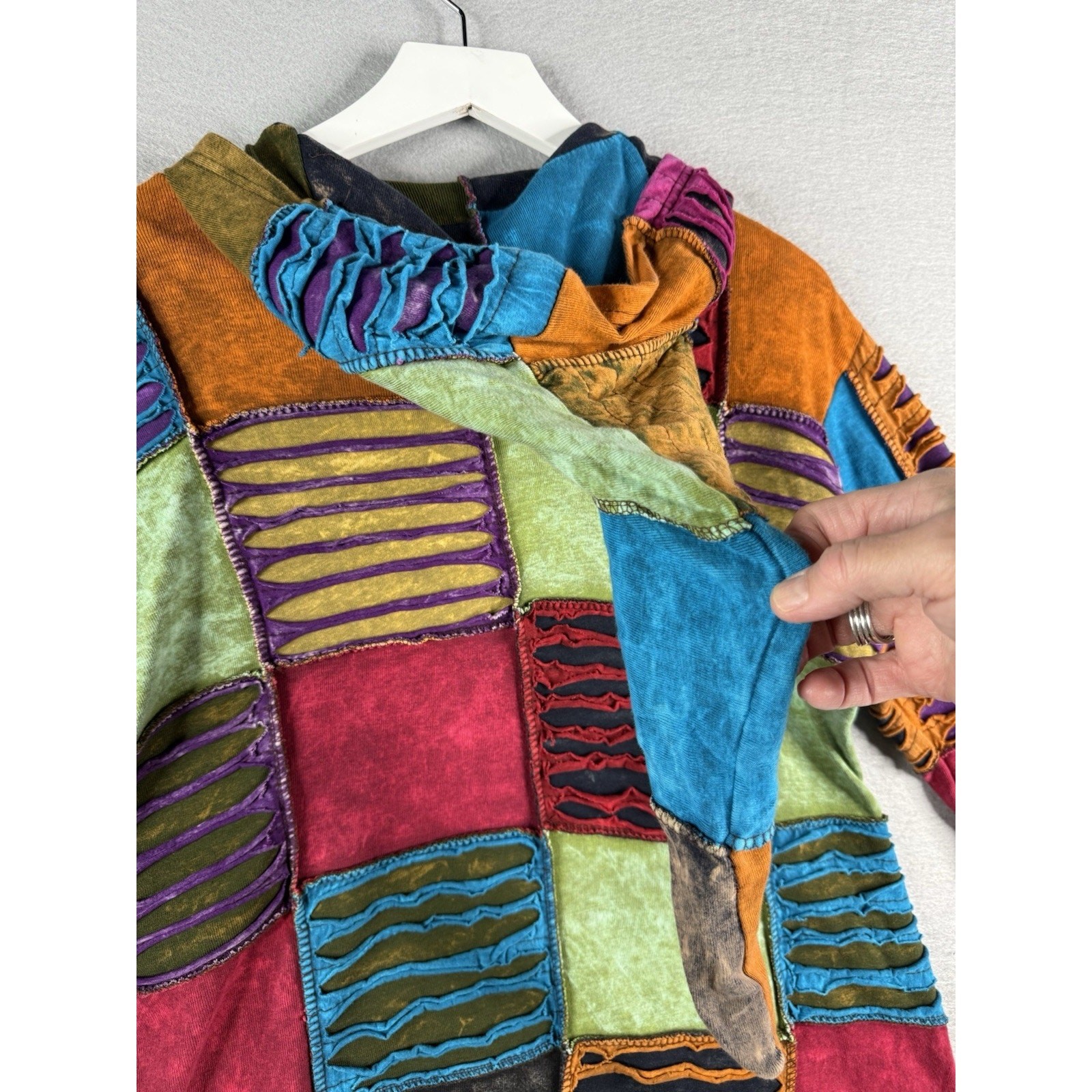 KPC Patchwork Pixie Hoodie Full Zip Jacket Womens… - image 6