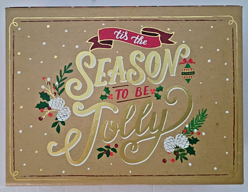 Clementine Paper Inc Christmas Keepsake Memory Gift Box Tis The Season To Be Jol