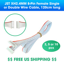 JST-XH 2.54mm 8 Pin Female Wire Harness Cable, Double Headed 120cm/4ft Connector