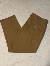 Carhartt Rugged Flex Relaxed Fit Canvas 5-Pocket Work Pant 40x32 Hickory BN2517M