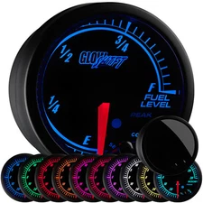52mm Elite 10 Color 0-90 Ohms Fuel Level Gauge
