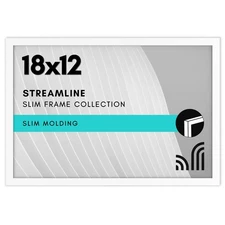 Americanflat 18x12 Picture Frame with Polished Plexiglass - Streamline