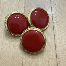 3pcs red-colored 20mm bundle of resin buttons special vintage  buttons