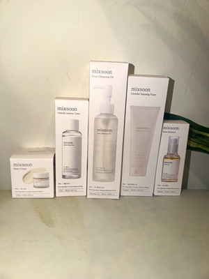 mixsoon Bean Centella Asiatica Face Set: Cleansing Oil/Foam Toner Essence Cream