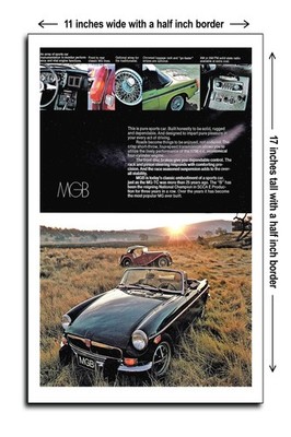 1974 MG MGB - 11x17 Poster