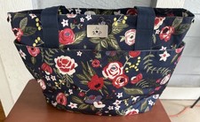 Ju-Ju-Be Floral Encore tote Diaper Bag Satchel Midnight Posy 18 x 12 x 6