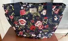 Ju-Ju-Be Floral Encore tote Diaper Bag Satchel  Midnight Posy 18 x 12 x 6