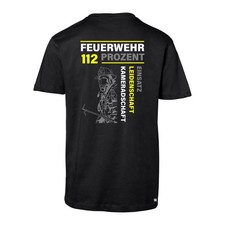 T-Shirt Feuerwehr Fashion 112 Prozent schwarz