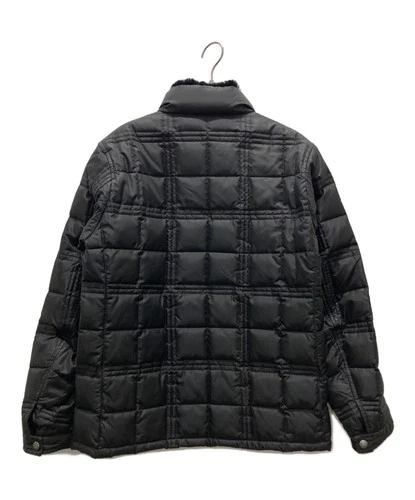 Burberry Black Label Nova Check Lined Rabbit Fur Down Jacket Size M Black image 2