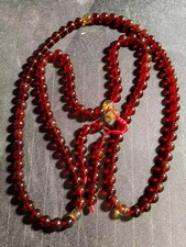 108 Natural Burmese Blood Amber Mala Beads 6mm – Untreated, No Heating, No Optim