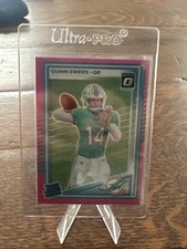 2025 Panini Donruss- Rated Rookie Quinn Ewers #342 Optic Preview Pink Prizm (RC)