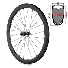 700c Carbon Wheels Road Gravel Bike 28mm Width Tubeless V Disc Brake Wheelset