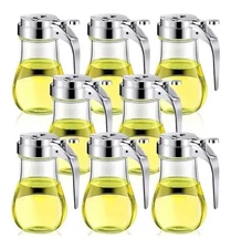 (8 Pack) 6-Ounce Glass Syrup Dispenser, Retro Style Bulb Jar Syrup Dispensers