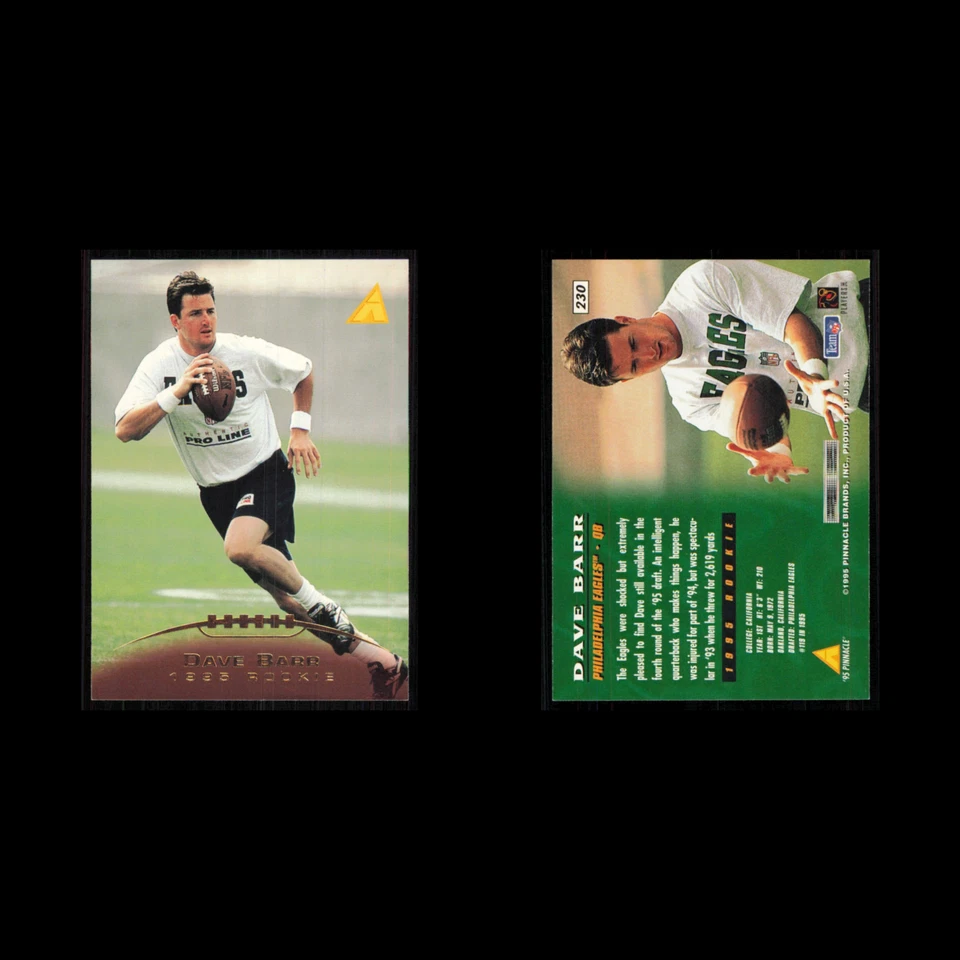 Dave Barr Rookie #230 1995 Pinnacle Philadelphia Eagles Football Card NFL NM - Image 3 of 3