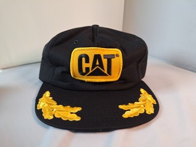 CAT Catepillar Black Ball Cap Trucker Snapback Hat   c1