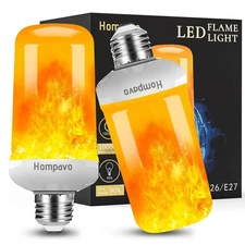 【Upgraded】 LED Flame Light Bulbs, 4 Modes Flickering Light Bulbs with Upside ...