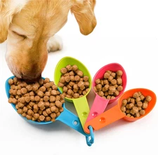 Pet Food Measuring Scoop Cups, One Set to Feed Them All - Ideal for Multi-Pet Ho