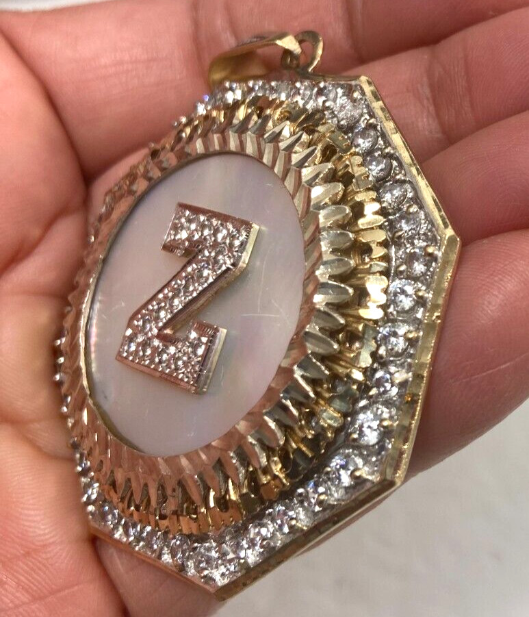 Yellow Gold Solid 10Kt Octagon Custom Men Pendant… - image 6