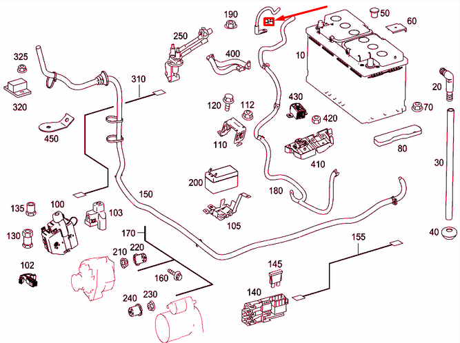 MERCEDES-BENZ R W251 Batterie-Masseband A2515400341
