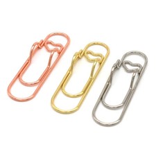 Premium 10x Mini Heart Paper Clips, Small Cute Love Shaped Stainless Steel Metal