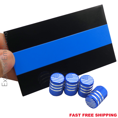 Aluminum Thin Blue/Red Line Decal Sticker Emblem | In - Foto 2