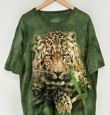 THE MOUNTAIN Shirt Adult XL MAJESTIC LEOPARD Cub Tie Dye
