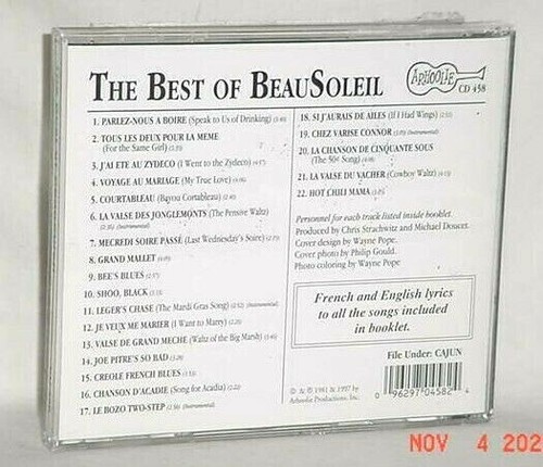 THE BEST OF BEAUSOLEIL 1997 CD MICHAEL DUCET CAJUN ARHOOLIE GOOD CONDITION - Picture 2 of 3