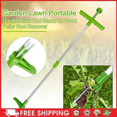 Long Handle Weed Remover Garden Lawn Weeder Outdoor Yard Grass Root Puller Tool 