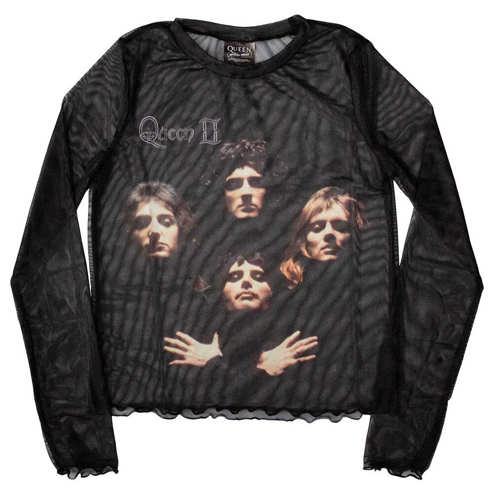Queen Bohemian Rhapsody Long Sleeve Mesh Top