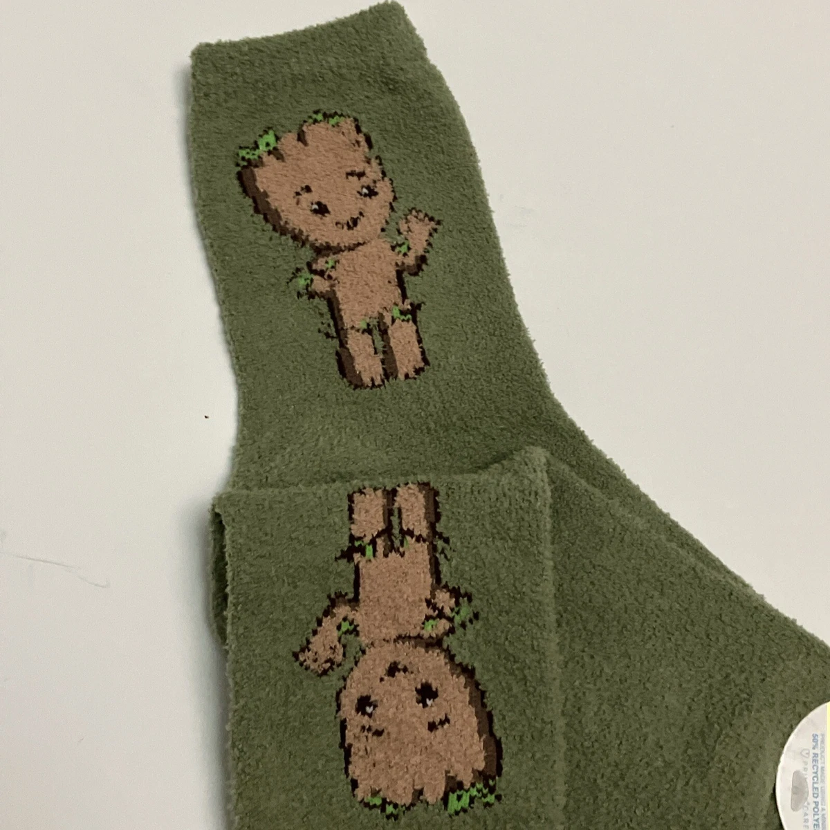 Calcetines Primark Baby Groot Acogedores EE. UU. 6-10 Marvel Guardianes Galaxia Disney Verde Nuevos