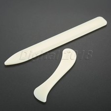 2Pcs Natural Bone Folder Creaser Scoring Folding Creasing Paper Leather Crafts
