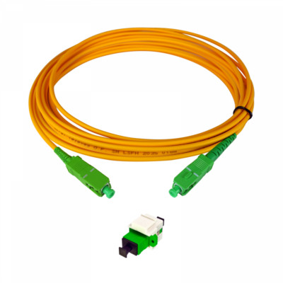 SC/APC 10 Meter Whip Kit, Keystone and T Fiber Optic Adapter...