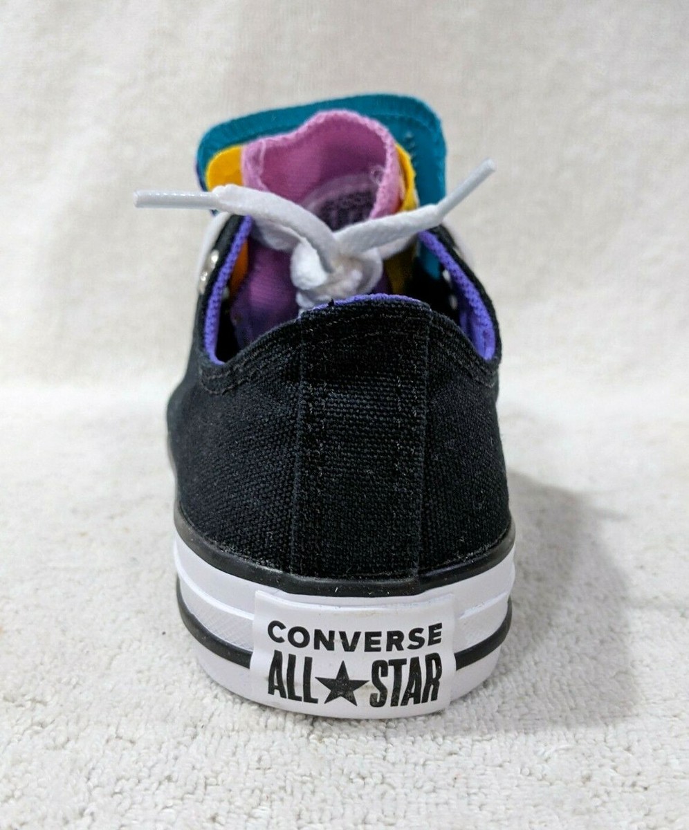 Converse CTAS Multi Tongue OX Black/Multicolor Girl's