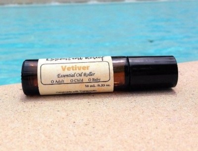 Vetiver Essential Oil Roller Bottle for ADD, ADHD, FOCUS, & CONCENTRATION