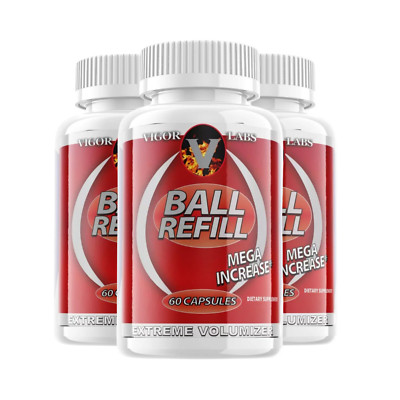 3-Pack Ball Refill Male Capsules - Ball Refill for Male Vitality - 180 Capsules