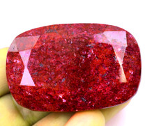 422.5 Ct Natural Huge Red Ruby Certified Earth-Mined Cushion Cut Loose Gemstone